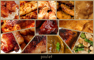 lien recette de miel dans un plat de poulet